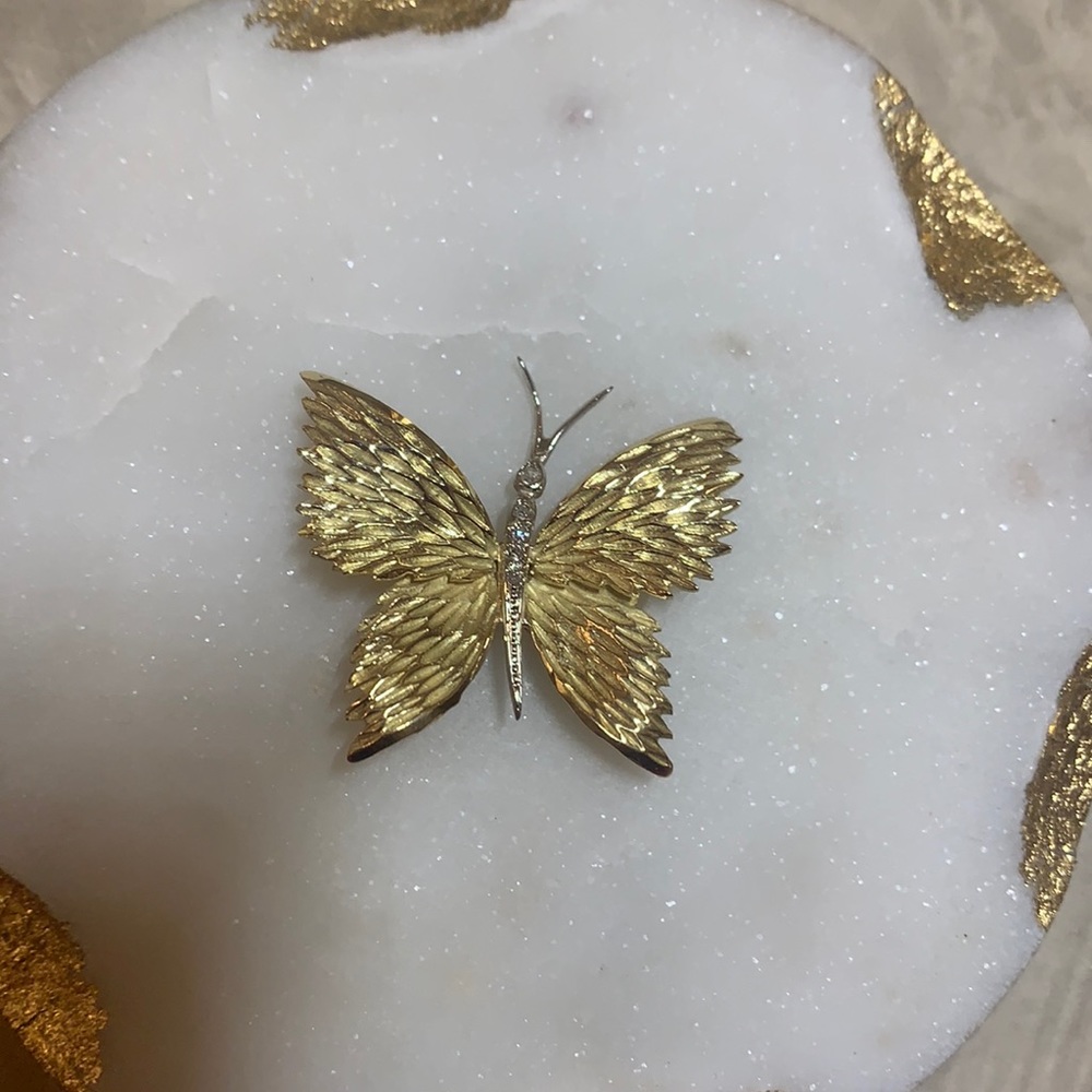 Tiffany & Co. Gold and Diamond Butterfly broach